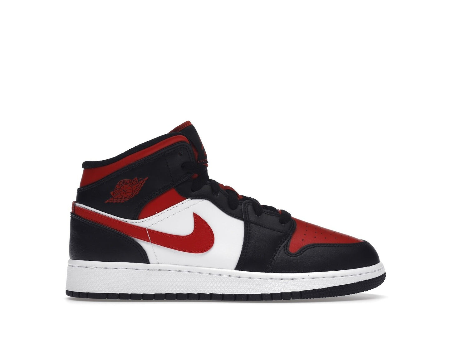 Jordan 1 Mid Black Fire Red