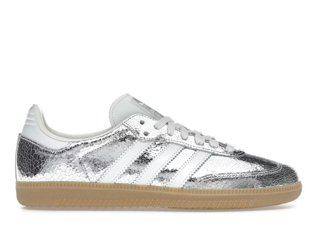 adidas Samba OG Silver Metallic Cracked Leather