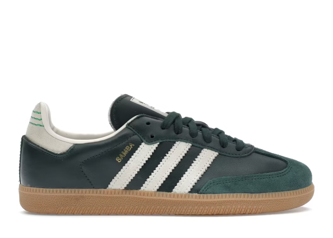 adidas Samba OG Shadow Green Cream White Gold Metallic