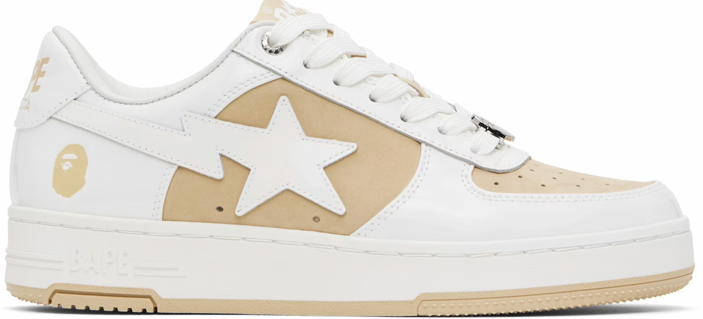A Bathing Ape Bape Sta Low #6 White Beige