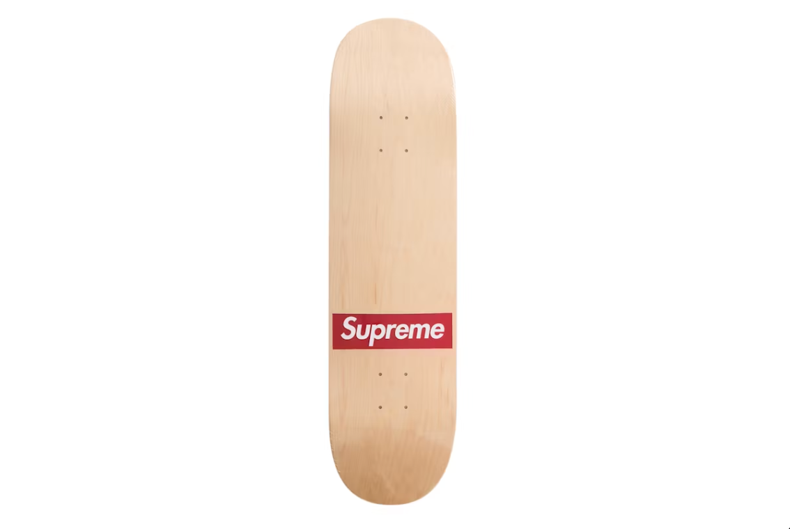 Supreme Routed Box Logo Skateboard Deck Natural