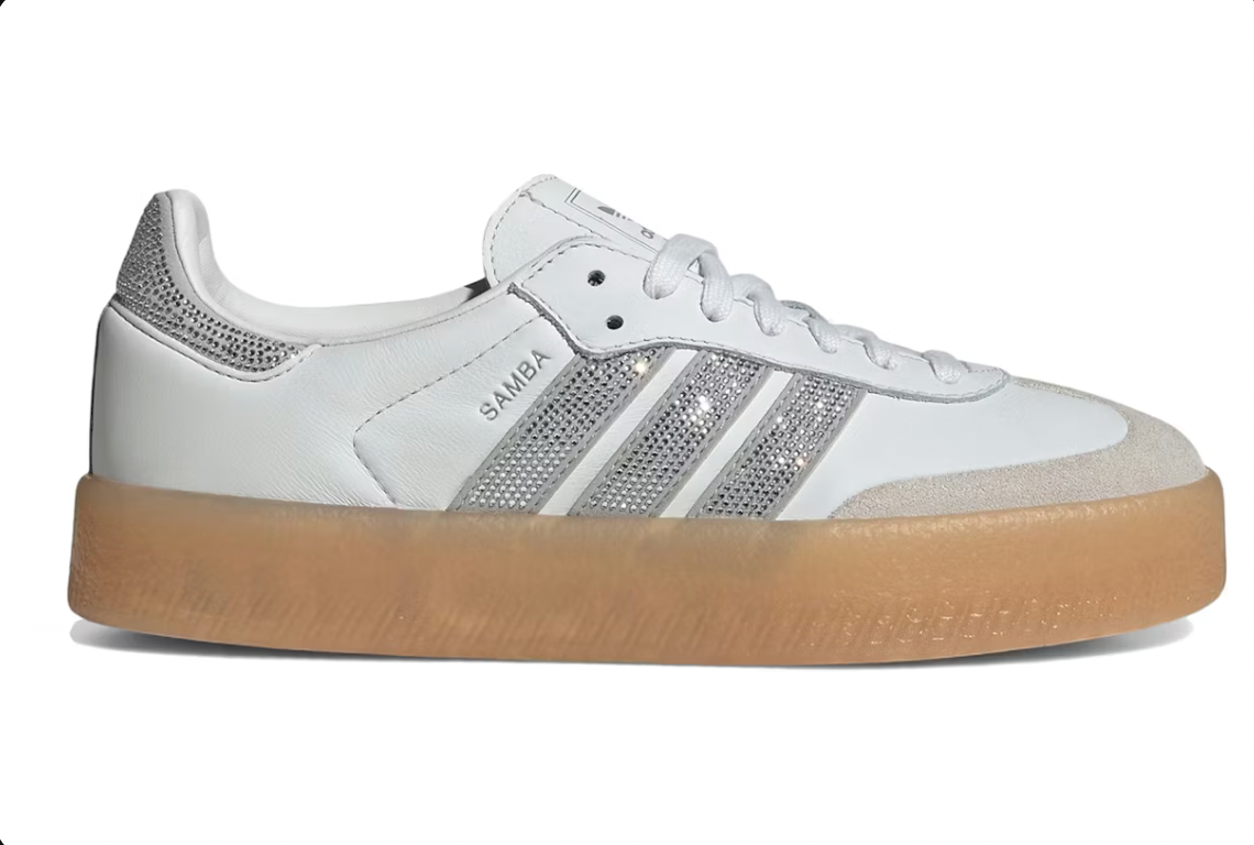 adidas Sambae Rhinestone Crystal White Silver