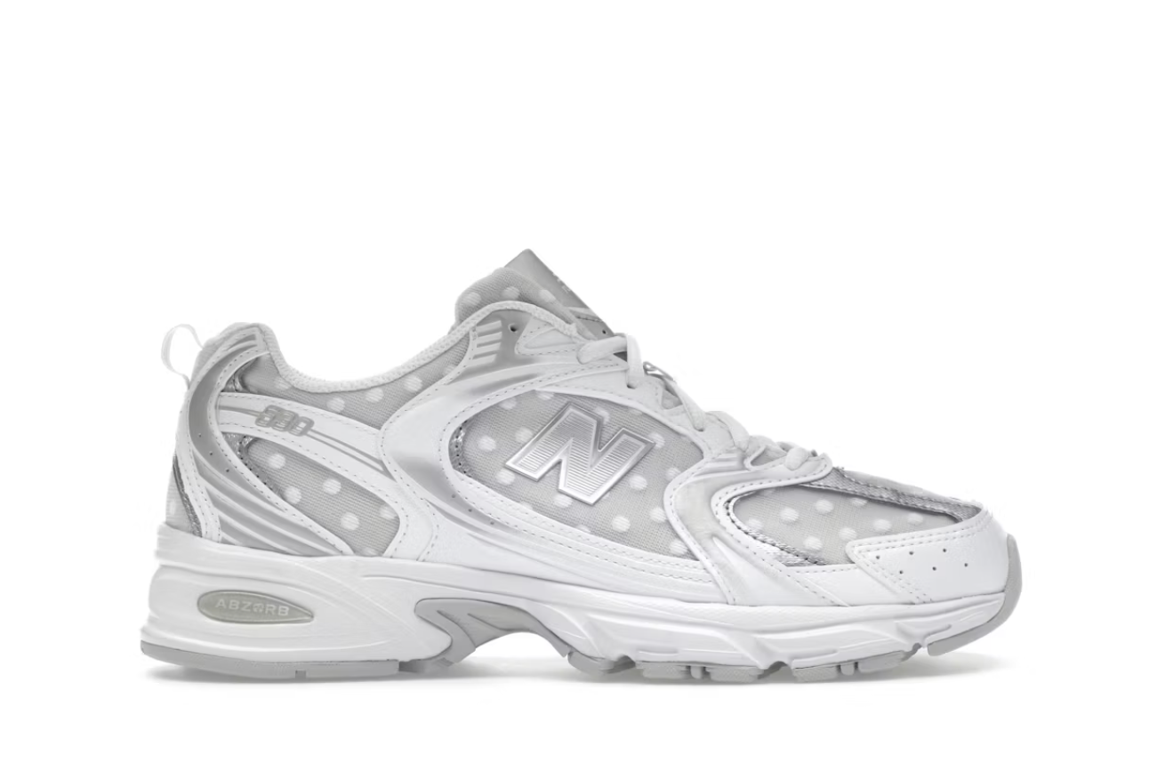 New Balance 530 Silver Metallic Polka Dots