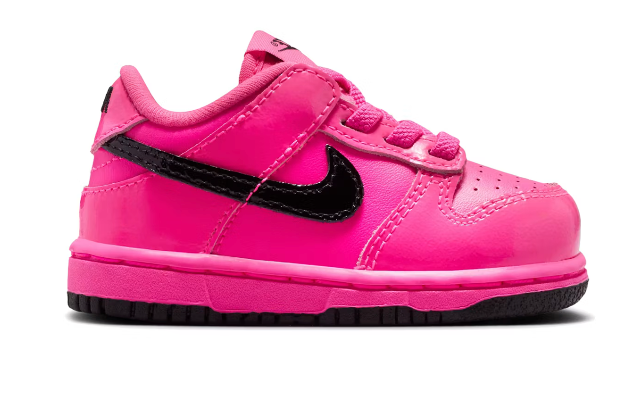 Nike Dunk Low SE Pink Blast Black Patent (TD)