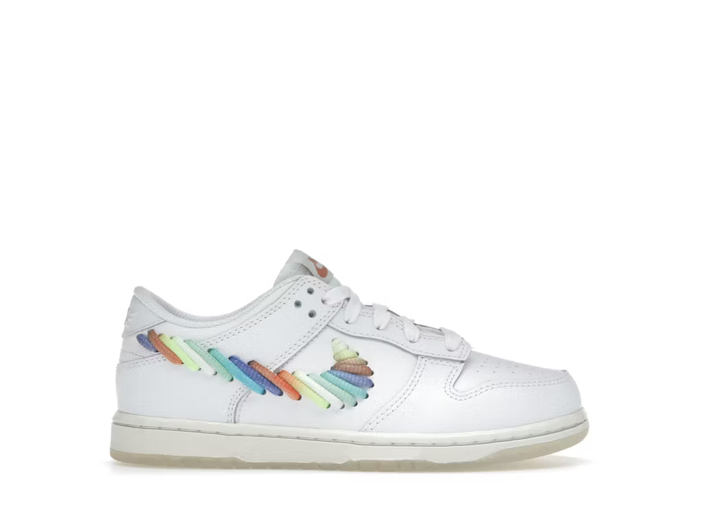 Nike Dunk Low SE Rainbow Lace Swoosh White (PS)