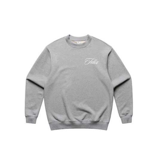 Felix Oxford Grey Waffle Crewneck