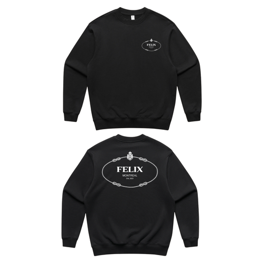 Felix Black Waffle Crewneck