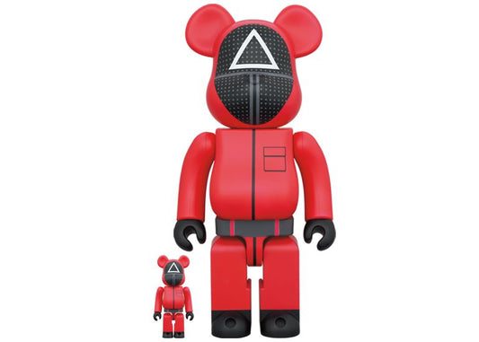 Bearbrick Squid Game Guard (Triangle) 100% & 400% Set