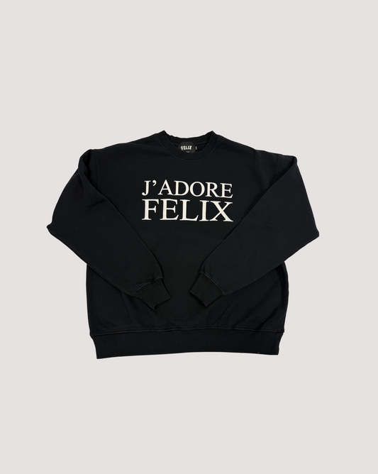 Crewneck "J'adore Felix" Black FW24