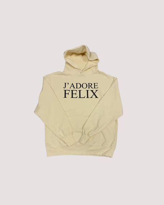 Pullover Cream "J'adore Felix" Hoodie FW24