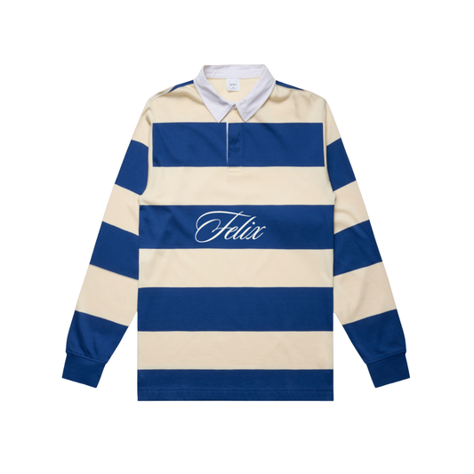 Felix Heritage Rugby Shirt (Cream/Blue)