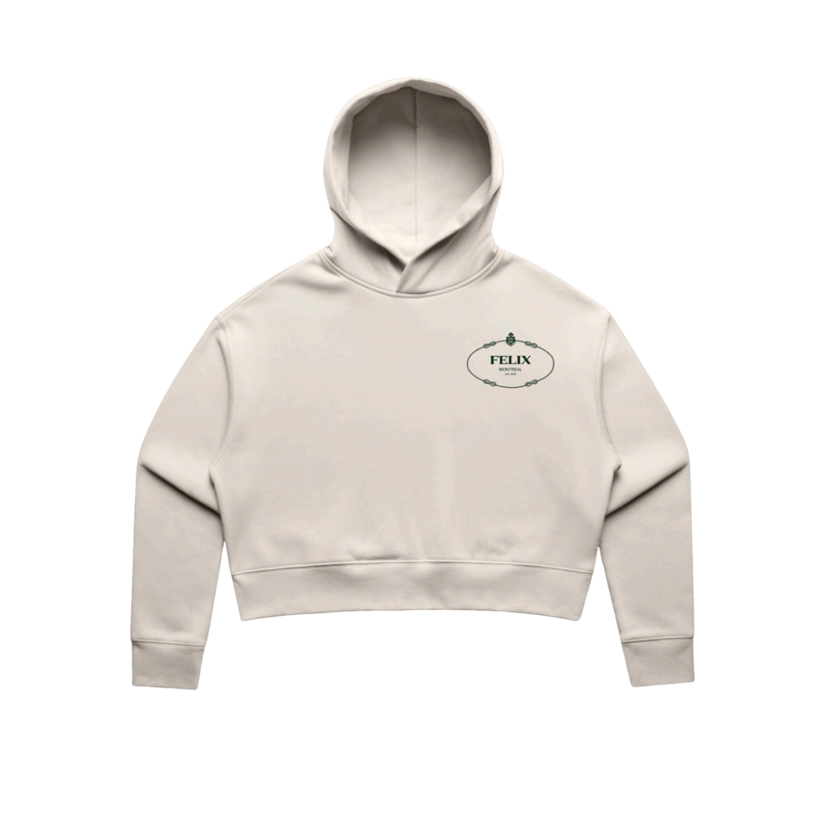 Felix Cropped Cream Hoodie (Women's)