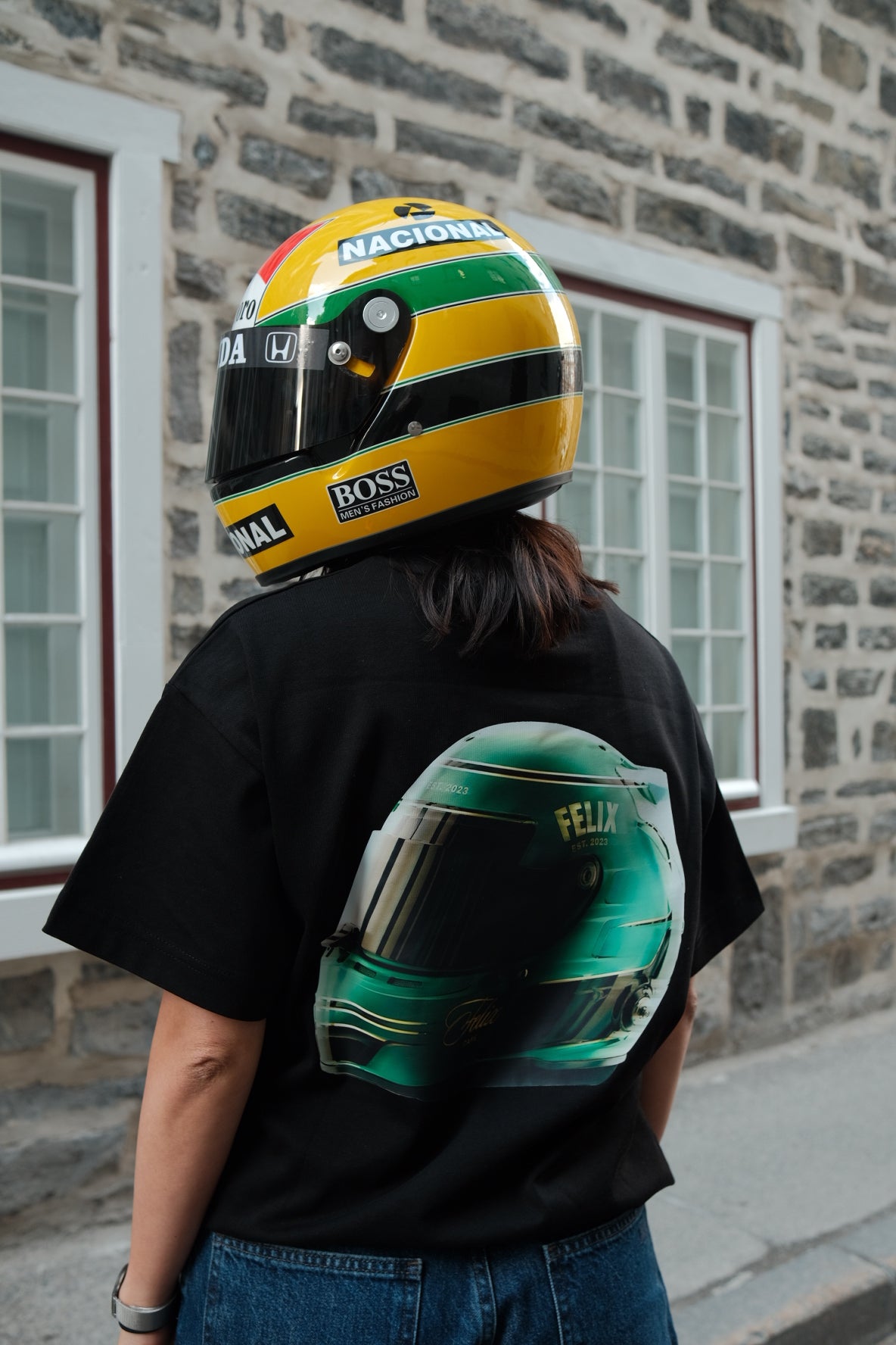 Felix Black Helmet T-Shirt