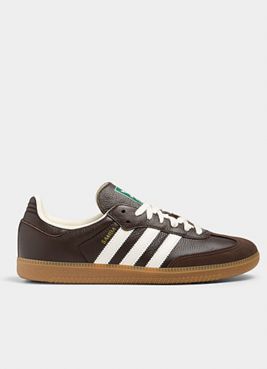 Adidas Samba OG brown faux-leather
