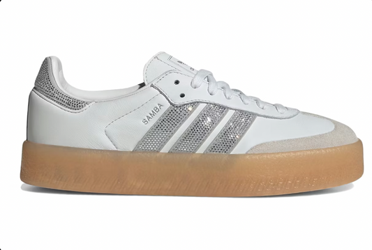 adidas Sambae Rhinestone Crystal White Silver