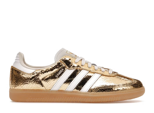 adidas Samba OG Gold Metallic Cracked Leather