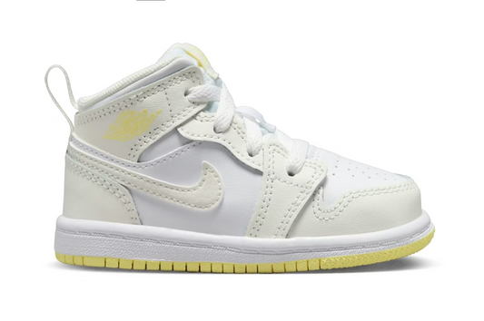 Jordan 1 Mid Sail White Light Laser Orange (TD)