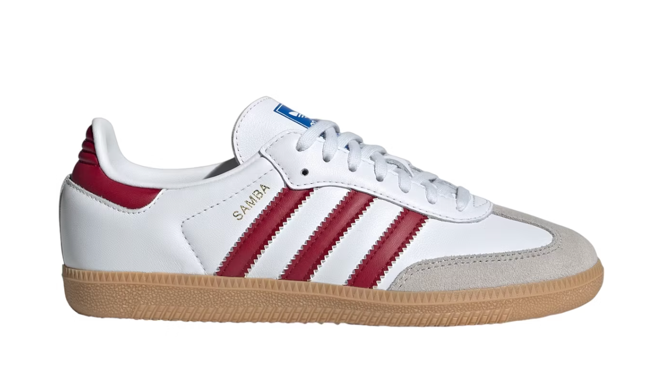 adidas Samba OG Cloud White Collegiate Burgundy Gum