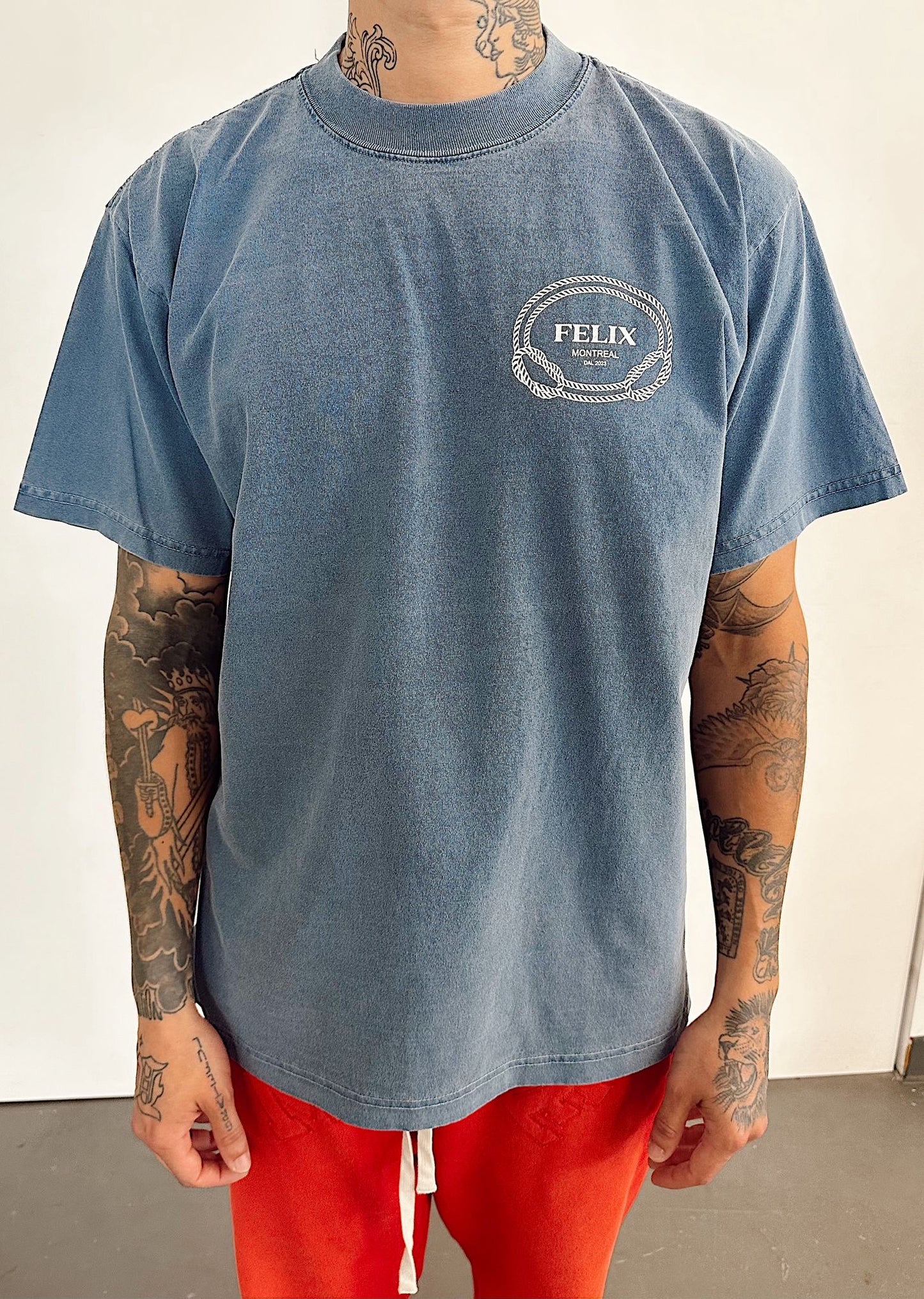 Felix "Prada" Washed Blue T-Shirt