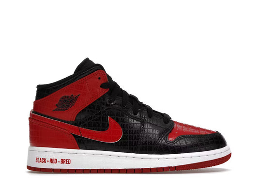 Jordan 1 Mid Bred Text