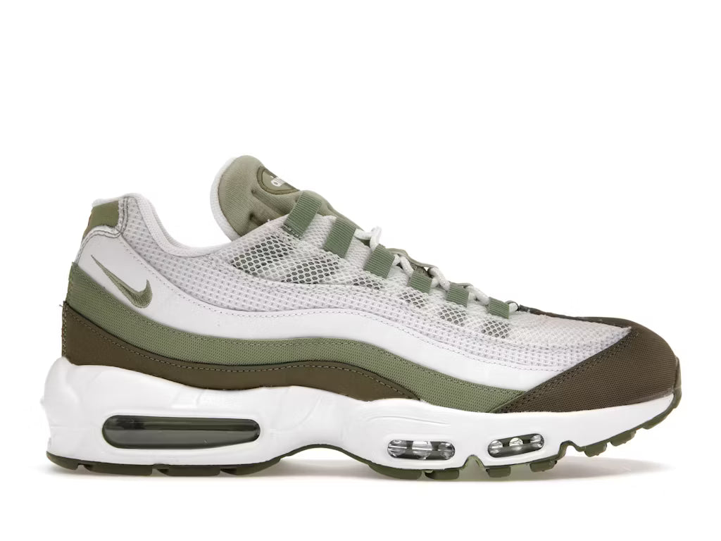 Nike Air Max 95 White Medium Olive Oil Green
