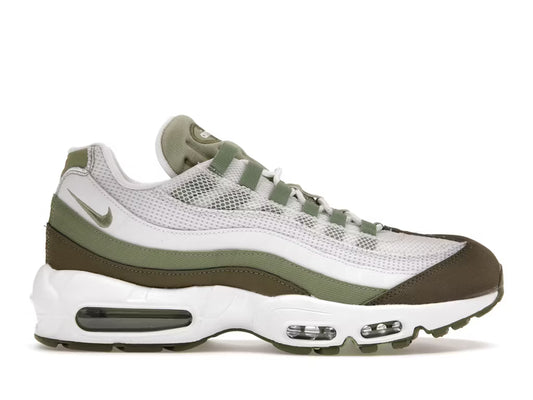 Nike Air Max 95 White Medium Olive Oil Green